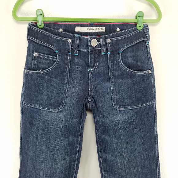 DKNY Jeans Size 25 Flare Leg Blue - Picture 3 of 6